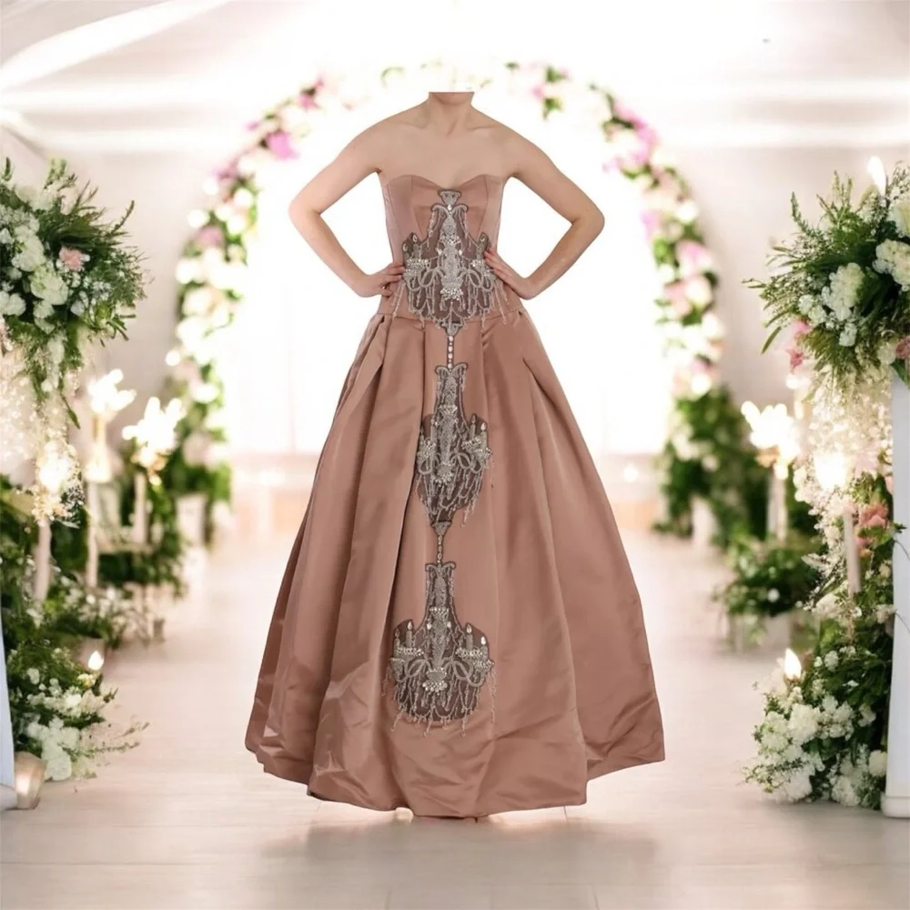 Dolce & Gabbana Crystal Pink Silk Chandelier Ball Gown Dress IT42 M Pink - Picture 9 of 9